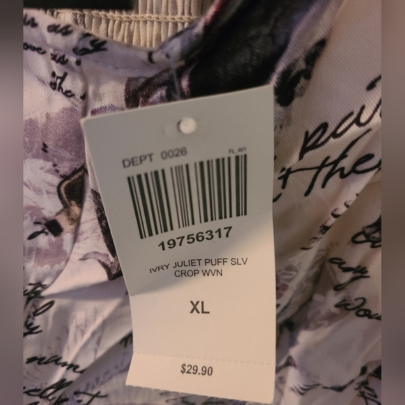 NWT Thorne & Fable Crop Top - Picture 3 of 4